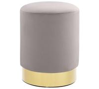 vidaXL Taburete de Terciopelo 28 x 36 cm Gris Claro y Dorado