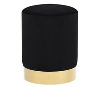 Vidaxl taburete de terciopelo 28 x 36 cm negro y dorado