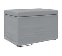 vidaXL - Taburete gris claro, 61 x 41 x 40 cm, tejido y madera laminada, muebles modernos, elegantes y duraderos para casas contemporáneas, con un diseño ergonómico para una comodidad máxima