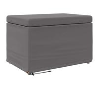 vidaXL Taburete Gris Cuero Sintético y Madera Fabricada, Muebles Modernos y duraderos para hogares Actuales, Combinados con un diseño ergonómico para Confort y Durabilidad