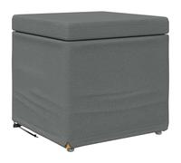 vidaXL Taburete Gris Oscuro 41 x 41 x 40 cm Tela y Madera Ingeniería, Muebles Modernos y duraderos para hogares Actuales, Combinados con un diseño ergonómico para Confort y Durabilidad