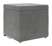 vidaXL Taburete Gris Oscuro Terciopelo y Madera Fabricada, Muebles Modernos y duraderos para hogares Actuales, Combinados con un diseño ergonómico para Confort y Durabilidad