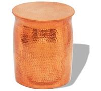 vidaxl Taburete/mesita de centro de aluminio martillado color cobre