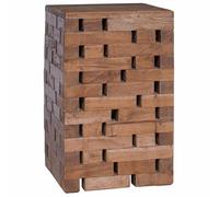 vidaXL Taburete Natural 29 x 29 x 48 cm Madera Maciza recuperada