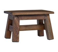 vidaXL Taburete Natural 30 x 20 x 20 cm Madera de Caoba, Ideas de decoración Duradera para un Ambiente Acogedor e invitante en tu hogar, para relajación y Confort en dormitorios y un Estilo de cabaña