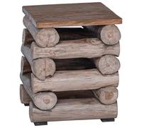 vidaXL Taburete Natural 30 x 30 x 38 cm Madera de Teca Maciza, Sala de Estar, Rústico, Duradero, Ideas de Muebles para Espacios clásicos, para Confort y Estilo, Disfruta de una Elegancia Atemporal, C