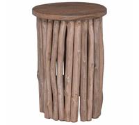 vidaXL Taburete Natural 30 x 30 x 45 cm Madera de Teca Maciza, Sala de Estar, diseño rústico y cómodo, Muebles duraderos, atmósfera acogedora, Acentos únicos para Cualquier Espacio, toques creativos