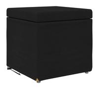 vidaXL Taburete Negro 41 x 41 x 40 cm Tela y Madera Ingeniería, Muebles Modernos y duraderos para hogares Actuales, Combinados con un diseño ergonómico para Confort y Durabilidad