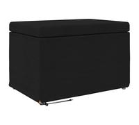 vidaXL Taburete Negro 61 x 41 x 40 cm Tela y Madera Ingeniería, Muebles Modernos y duraderos para hogares Actuales, Combinados con un diseño ergonómico para Confort y Durabilidad