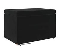 vidaXL Taburete Negro 61 x 41 x 40 cm Terciopelo y Madera Fabricada, Muebles Modernos y duraderos para hogares Actuales, Combinados con un diseño ergonómico para Confort y Durabilidad