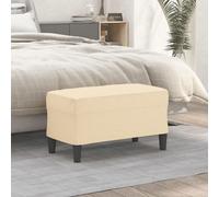 vidaXL Taburete Recibidor Entrada Pasillo Dormitorio Salón Comedor Tapizado Acolchado Cama Asiento Mueble Patas de Tela Crema