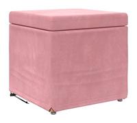 vidaXL Taburete Rosa 41 x 41 x 40 cm Terciopelo y Madera Fabricada, Muebles Modernos y duraderos para hogares Actuales, Combinados con un diseño ergonómico para Confort y Durabilidad