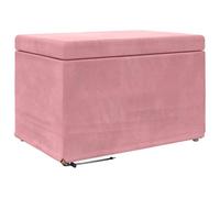 vidaXL Taburete Rosa 61 x 41 x 40 cm Terciopelo y Madera Fabricada, Muebles Modernos y duraderos para hogares Actuales, Combinados con un diseño ergonómico para Confort y Durabilidad