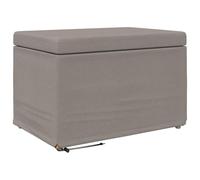 vidaXL Taburete Taupé 61 x 41 x 40 cm Tela y Madera Ingeniería, Muebles Modernos y duraderos para hogares Actuales, Combinados con un diseño ergonómico para Confort y Durabilidad