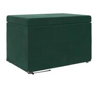 vidaXL Taburete Verde Oscuro Terciopelo y Madera Fabricada, Muebles Modernos y duraderos para hogares Actuales, Combinados con un diseño ergonómico para Confort y Durabilidad