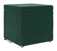 vidaXL Taburete Verde Oscuro Terciopelo y Madera Fabricada, Muebles Modernos y duraderos para hogares Actuales, Combinados con un diseño ergonómico para Confort y Durabilidad