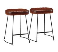 vidaXL Taburetes de Bar 2 uds marrón Oscuro 40x29,5x53 cm, Silla, Taburete de Bar para la Cocina, Silla de bistró, Taburete de Bar para el Desayuno