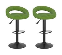 Vidaxl taburetes de cocina 2 uds terciopelo verde claro