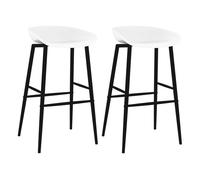 Vidaxl taburetes de cocina 2 unidades blanco