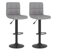 Vidaxl taburetes de cocina 2 unidades de tela gris claro