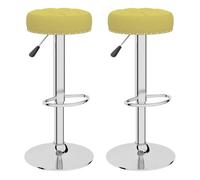 Vidaxl taburetes de cocina 2 unidades de tela verde