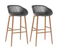 Vidaxl taburetes de cocina 2 unidades gris