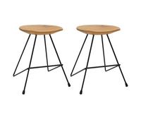 Vidaxl taburetes de cocina 2 unidades madera de teca maciza