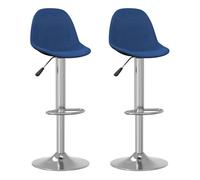 Vidaxl taburetes de cocina 2 unidades tela azul