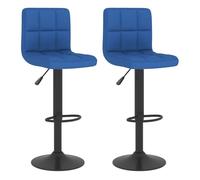 Vidaxl taburetes de cocina 2 unidades tela azul