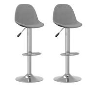 Vidaxl taburetes de cocina 2 unidades tela gris