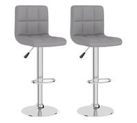 Vidaxl taburetes de cocina 2 unidades tela gris claro