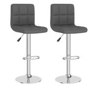 Vidaxl taburetes de cocina 2 unidades tela gris oscuro