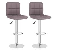 Vidaxl taburetes de cocina 2 unidades tela gris taupe