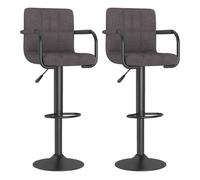Vidaxl taburetes de cocina 2 unidades tela gris taupe