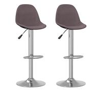 Vidaxl taburetes de cocina 2 unidades tela gris taupé