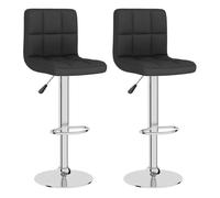 Vidaxl taburetes de cocina 2 unidades tela negro