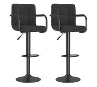 Vidaxl taburetes de cocina 2 unidades tela negro