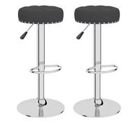 Vidaxl taburetes de cocina 2 unidades tela negro