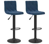 Vidaxl taburetes de cocina 2 unidades terciopelo azul