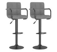Vidaxl taburetes de cocina 2 unidades terciopelo gris claro