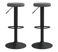 Vidaxl taburetes de cocina 2 unidades terciopelo gris oscuro