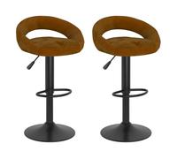 Vidaxl taburetes de cocina 2 unidades terciopelo marrón