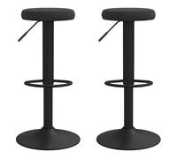 Vidaxl taburetes de cocina 2 unidades terciopelo negro