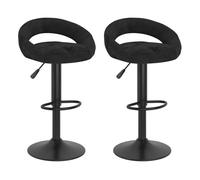 Vidaxl taburetes de cocina 2 unidades terciopelo negro