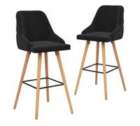Vidaxl taburetes de cocina 2 unidades terciopelo negro