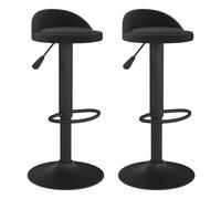 Vidaxl taburetes de cocina 2 unidades terciopelo negro