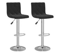 Vidaxl taburetes de cocina 2 unidades terciopelo negro