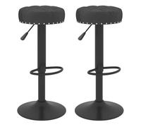 Vidaxl taburetes de cocina 2 unidades terciopelo negro