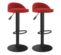 Vidaxl taburetes de cocina 2 unidades terciopelo rojo vino tinto