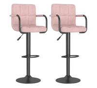 Vidaxl taburetes de cocina 2 unidades terciopelo rosa